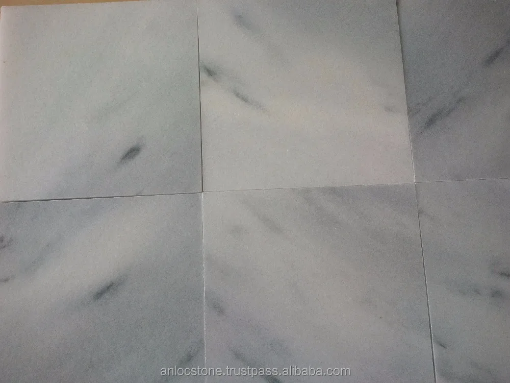 
polished White Marble with vien black, from Vietnam, cheap price 