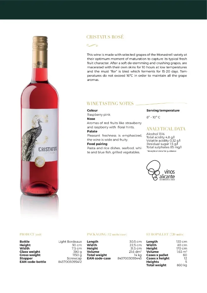 
Organic wine Cristatus 