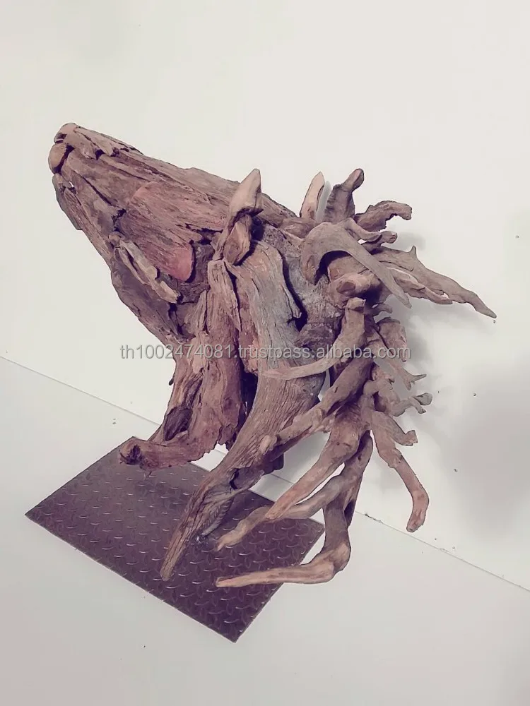 
Driftwood hawk animal art statue sculpture 