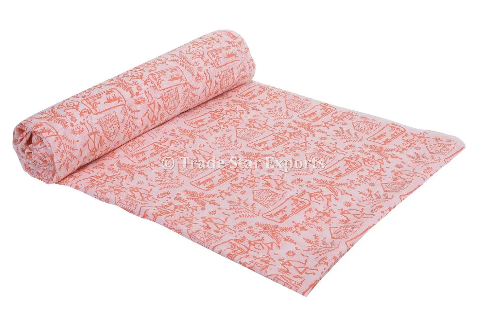 Sanganeri Running Fabric Hand Block Print Cotton Dress Making Fabric Indian Ethnic Upholstery Material For Home Textile