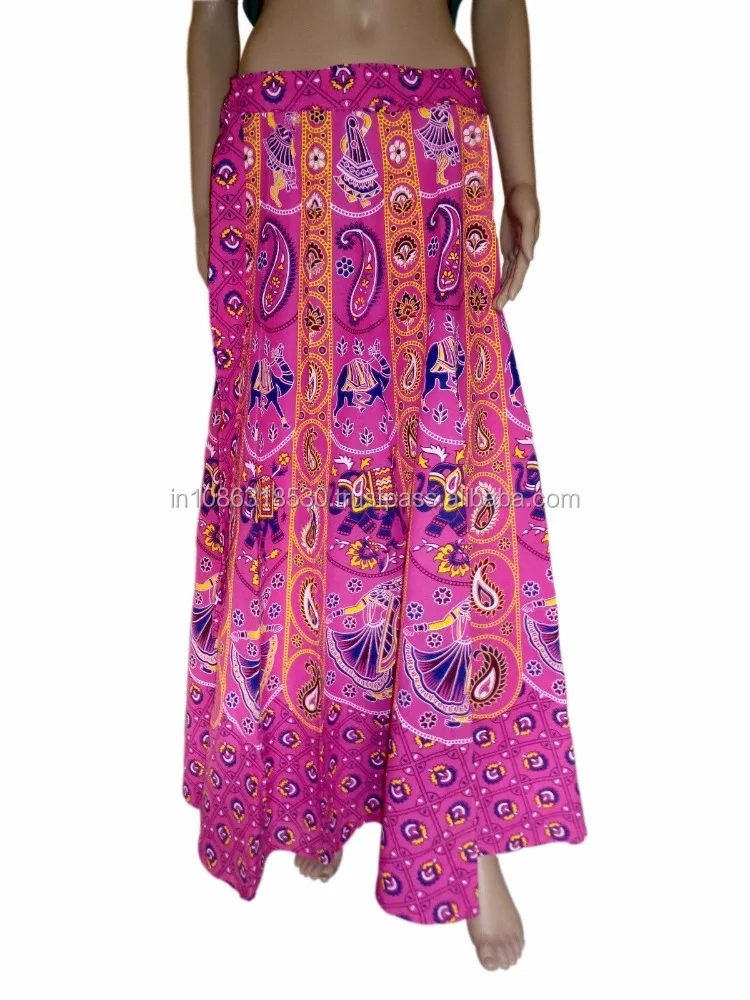 Wraparound Hippie Boho Gypsy mandala Cotton Wrap Around Skirt wrap roan Cotton Designer Printed Animals Dress Hippie Boho Women