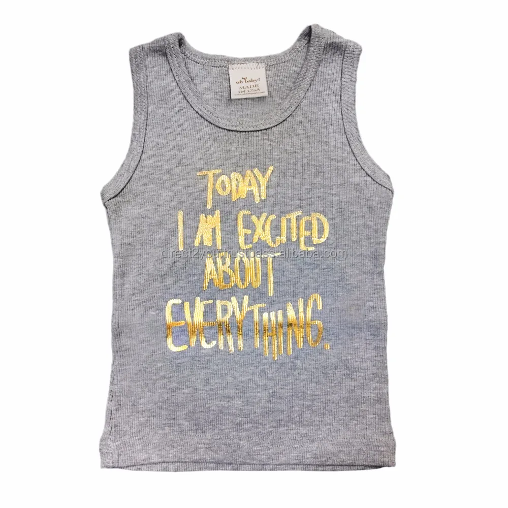 
New Style Baby Cute Icon Clothes Sleeveless Summer Cotton Tank Tops Baby 