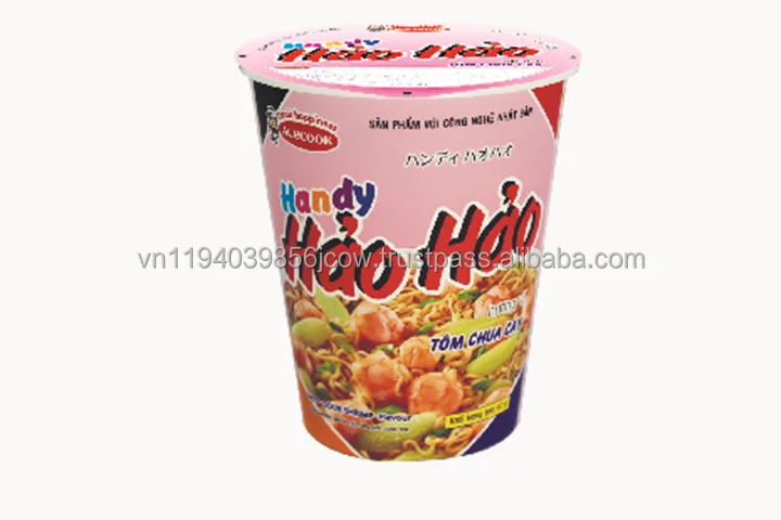 WHOLESALE HANDY HAO HAO INSTANT NOODLES SOUR AND HOT SHRIMP 67 GR