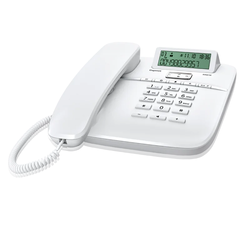 Corded phone with LED message indicator and 50 adress book entries GIGASET DA610