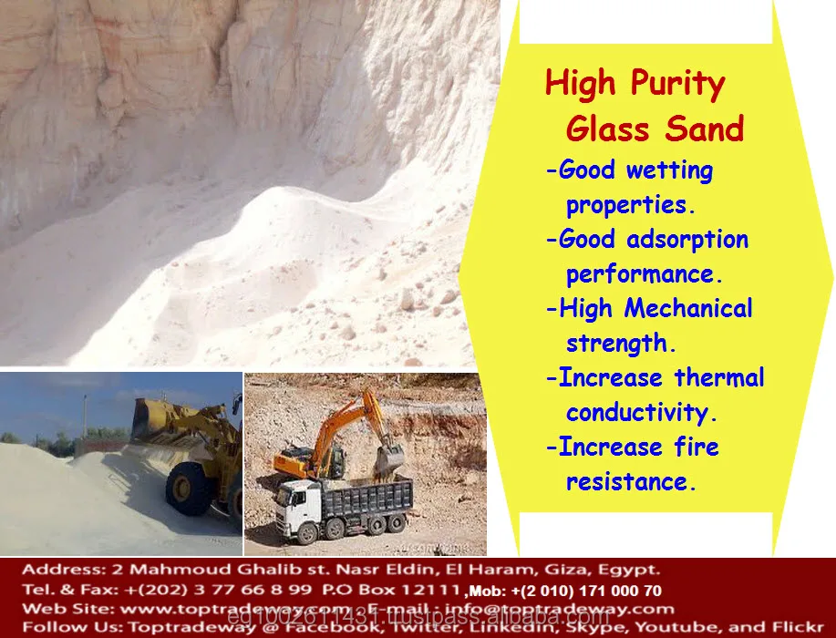 Low-Iron Hi-purity Silica Sand