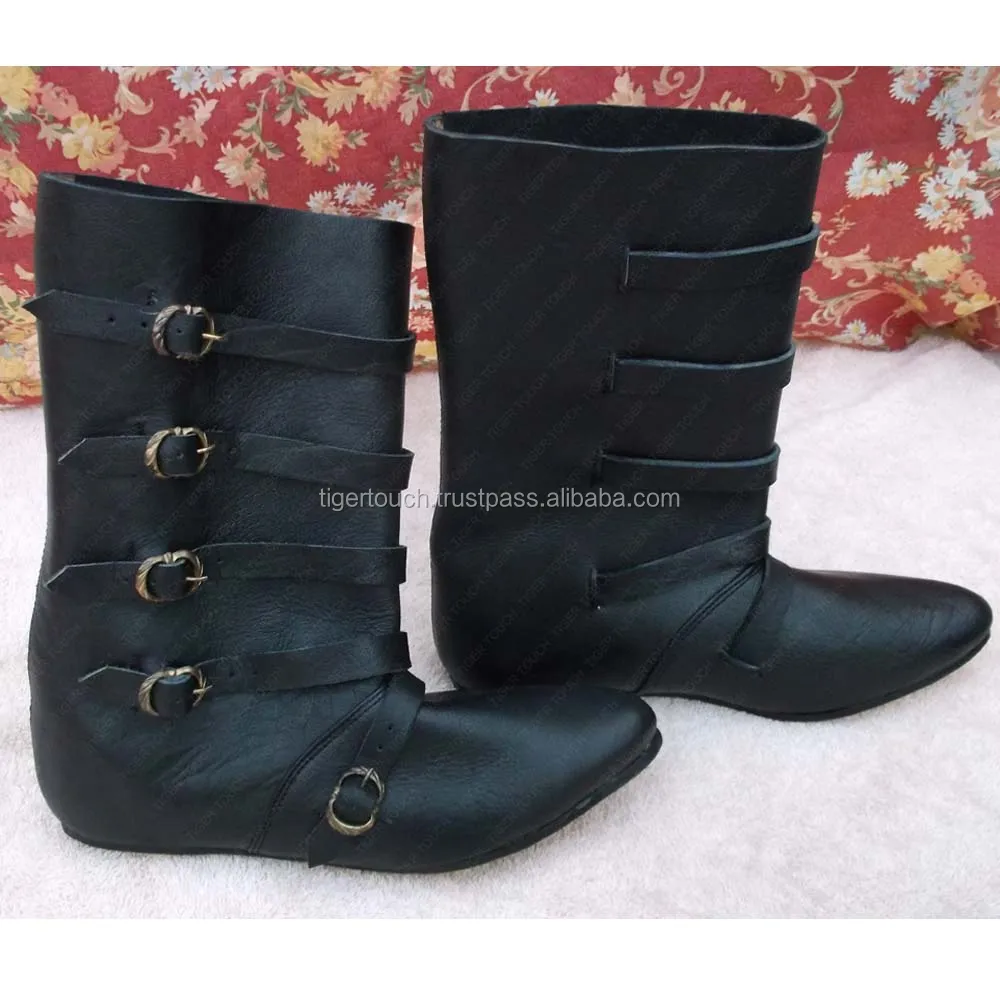 viking shoes black with buckle medieval shoes genius leather viking shoes aglet