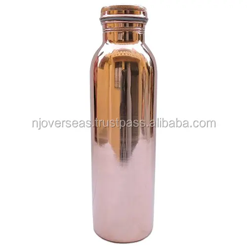 Pure Copper YOGA Water Bottle for Ayurveda Health Benefits Hammered Look