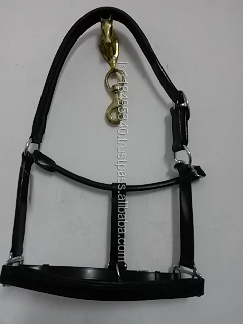 HIGH QUALITY LEATHER EMPTY CHANNEL HORSE HALTERS HEAD CROWN WITH SUPER SOFT SHEEP LEATHER PADDING