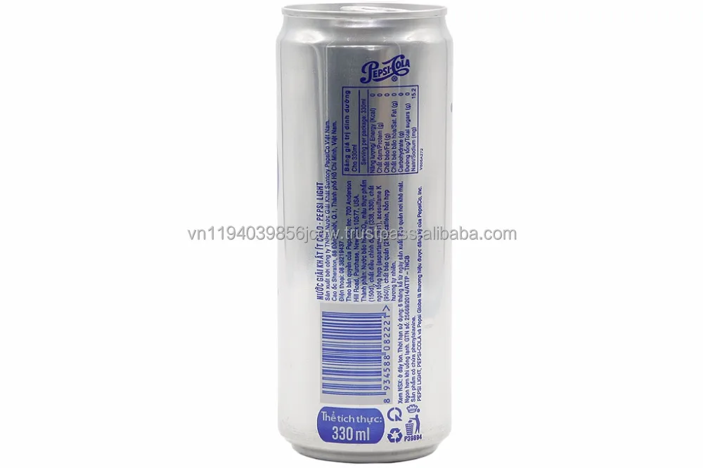 
Pepsi LIGHT soft drink in can 330 ml FMCG product 