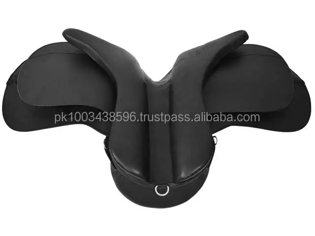 Black / Brown English Dressage Treeless Endurance GP all purpose leather saddle for horse