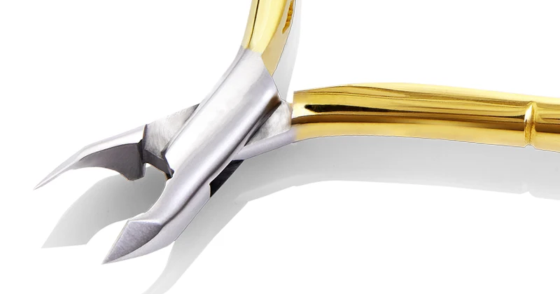 NGHIA Brand Export C-01G Stainless Steel Gold Finished Cuticle Nipper Premium Excellent Nipper Professional Nail Salon