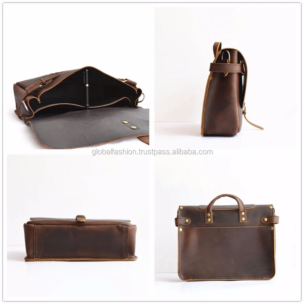 
made in India genuine leather messenger bags for men 