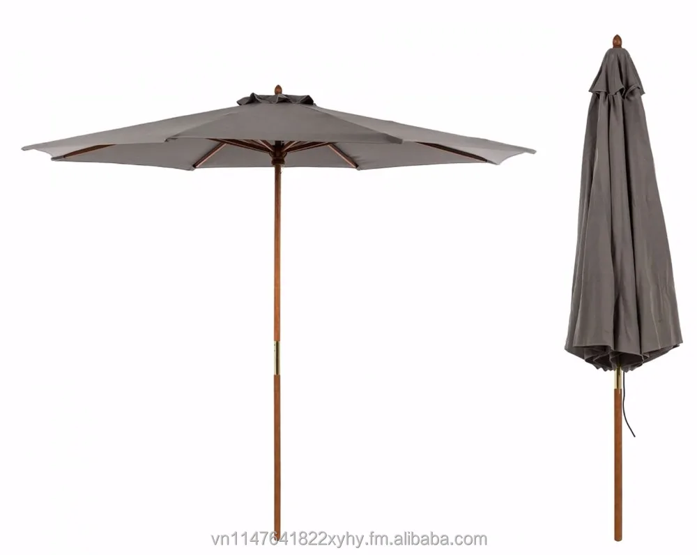 WOODEN UMBRELLA -WITHOUT BASE -OUTDOOR GARDEN