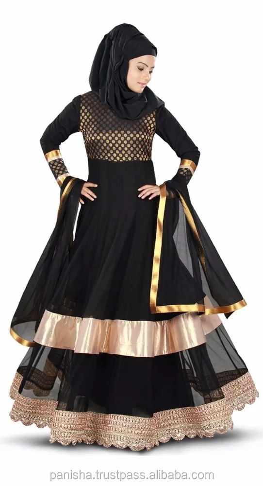 Masudah Black Embroidered Abaya Maxi Dress latest 2020 designer girls womens ladies wear low price indian pakistani