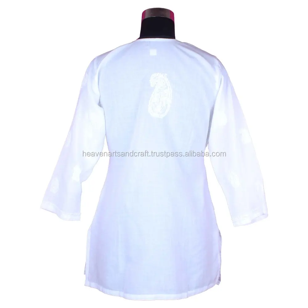 Indian Handmade Chicken Cotton Kurti Handmade Dress Sexy Formal Women Clothing Western Party Wear Designer Kurtis New Arrival