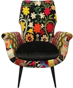 Designer High Quality Black Latest Fashionable Floral Pattern Furniture Sofa Chair Home Furniture Fabric Living Room Sofa