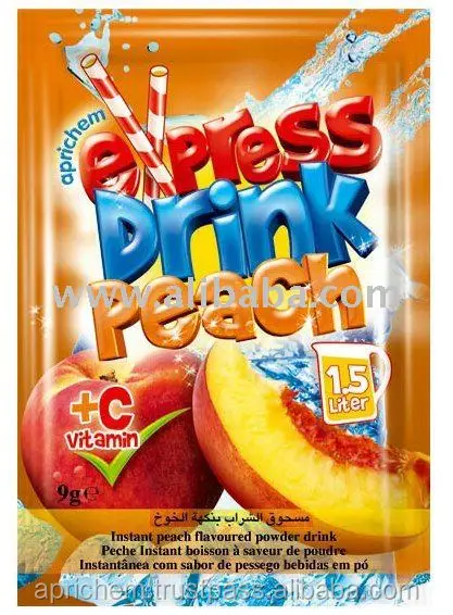 Flavored powder instant drink Peach