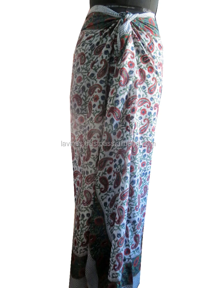 Cotton Sexy Bikini Beach Wear Dress Floral Pareo Sarong Cover up Wrap