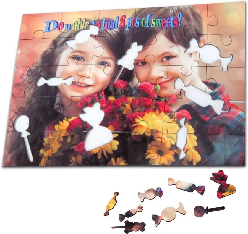 Пустые сублимационные деревянные забавные головоломки