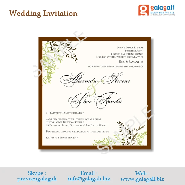 New Design Attractive Wedding Invitation Cards from India at Best Price - Graphic Designing