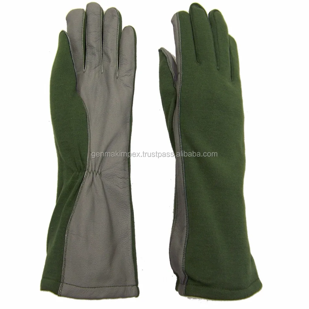 
US Nomex Fire Resistant Glove Flyers Pilot Summer, Green 