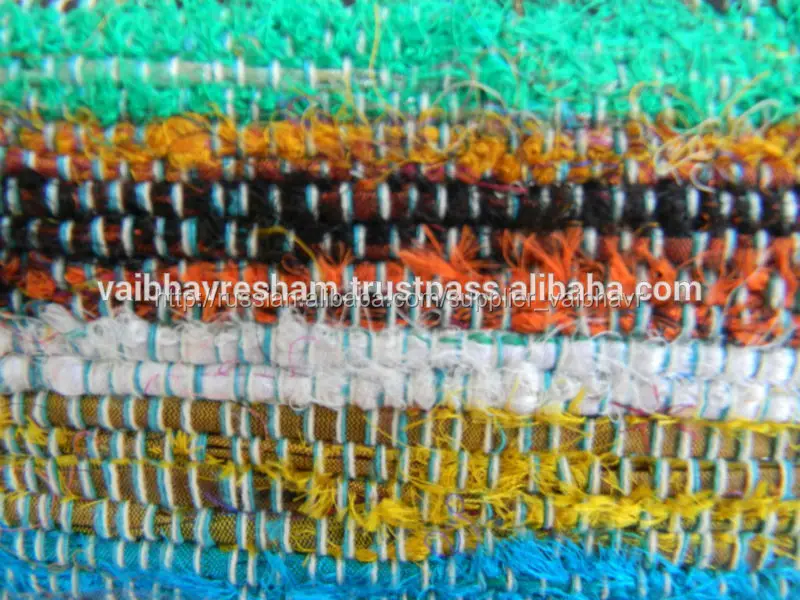 переработанной шелковые сари ленты многоцветной ковры