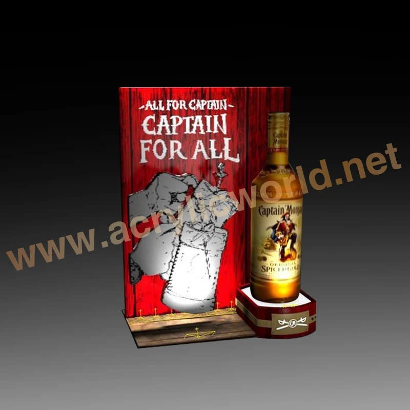 bottle glorifier display rack Acrylic Beer Wine Bottle Classic Malt Whisky Glorifier Display Stand Led Base Bottle Glorifier