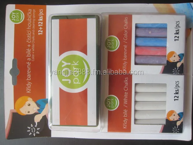 dustless school chalk  square  chalk  12pc  box  chalk  asorted  color  chalk  white chalk  colored  chalk  non-dust chalk