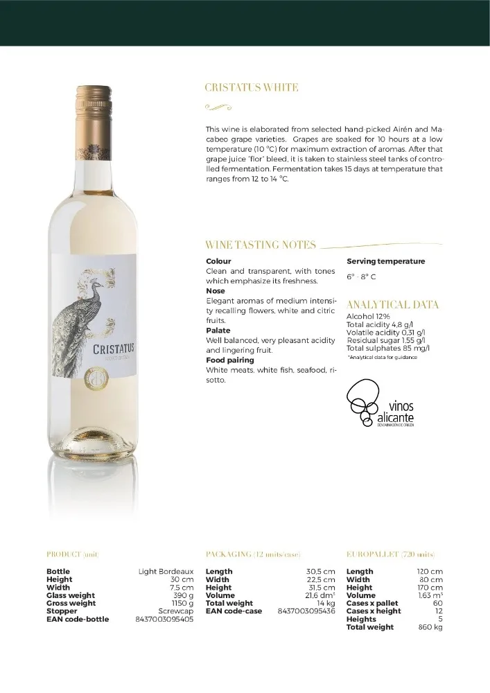 
Organic wine Cristatus 