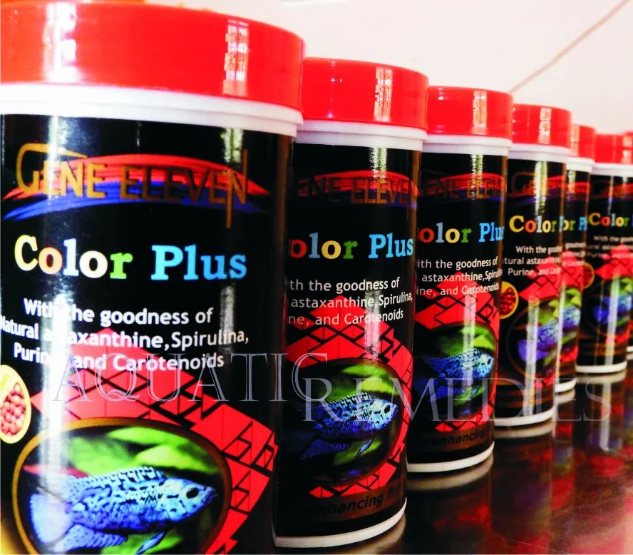 COLOR PLUS - Aquarium Fish Food / Natural multi-color enhancing fish feed formula effective on all aquarium fish