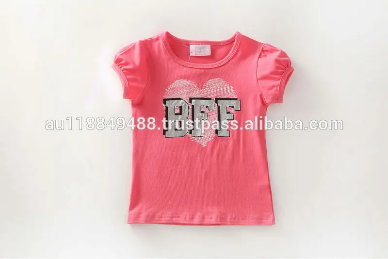 
2015 стиль Strentch с коротким рукавом младший девушки розовый BFF хлопок майка для занятия спортом 