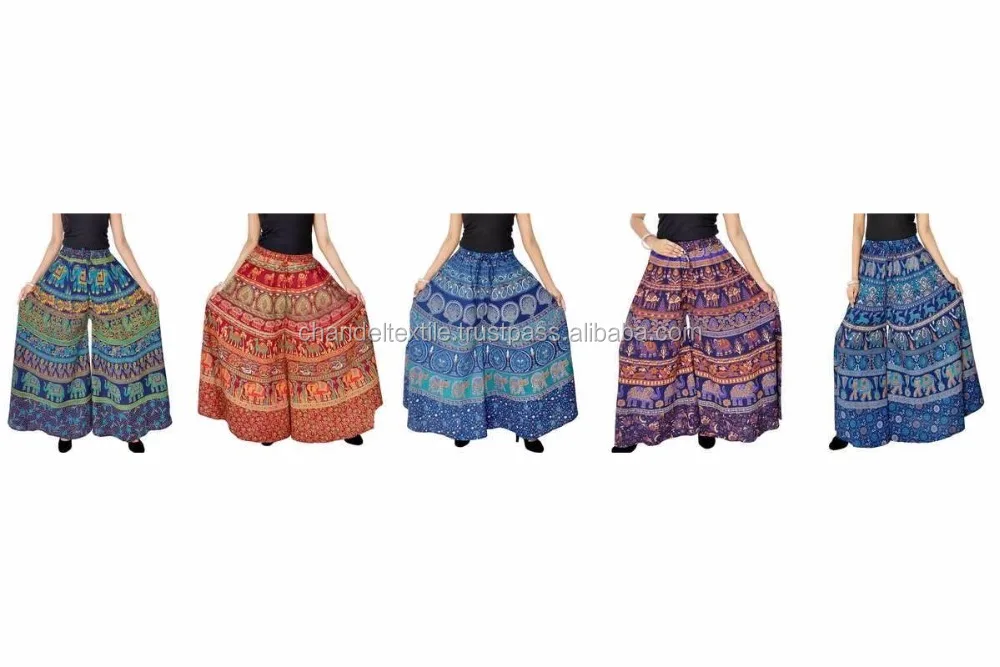 Mandala Printed Palazzo Pant cotton Wide Leg Tribal Harem Style Palazzo Gypsy Hippie Bohemian Pants palazzo Trousers Indian