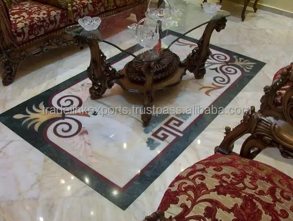 Marble Mosaic Inlay Exclusive Flooring Patterns Home Decorative Exotic Art Work