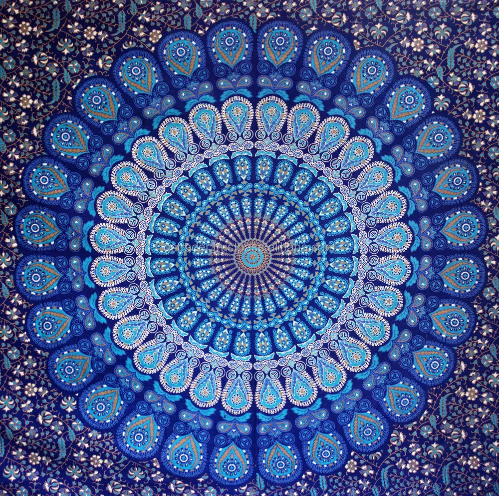 wholesale custom printed indian mandala tapestry,Rajasthani Home Textiles Handmade Printed Mandala Beach Hippie Cotton bed sheet