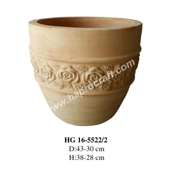 Set of 2 Vietnam Terracotta pot for planter flower pot, garden supplies decorations for home