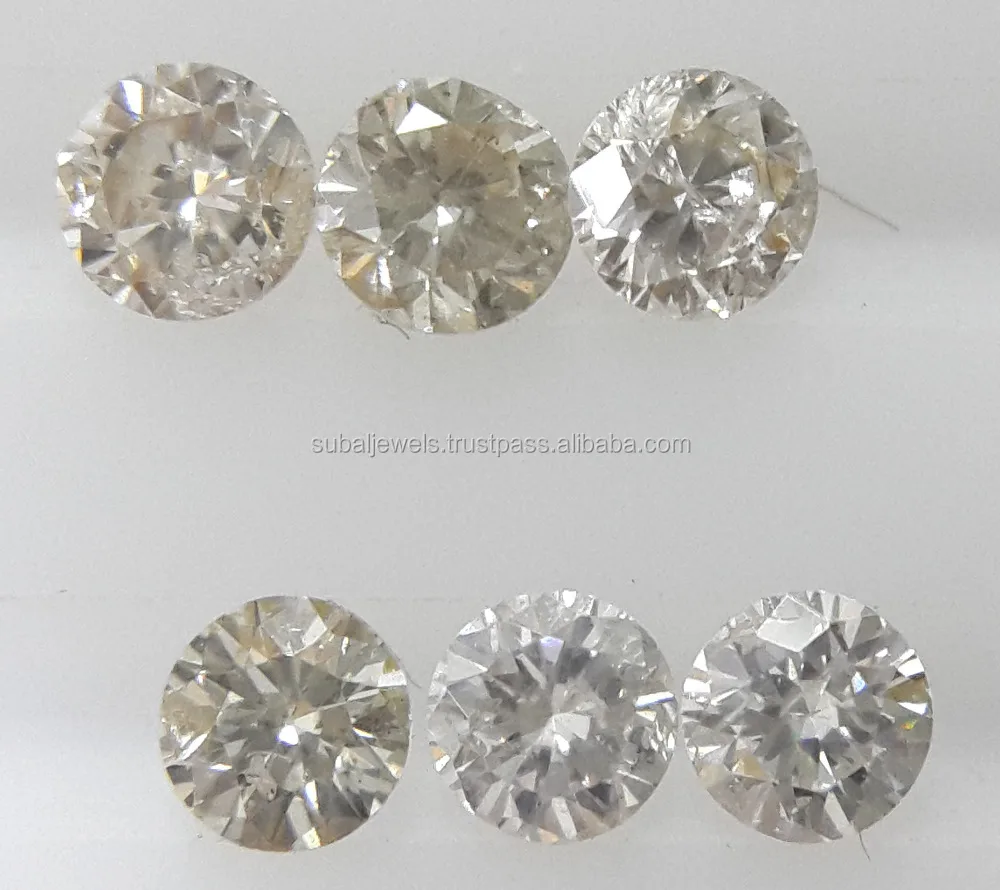 0.7-1mm SI-I Clarity K-L Color Natural Loose Brilliant Cut Diamond Non-treated Nonheated for Setting