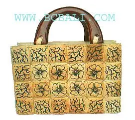handmade handbags coconut palm tree painting