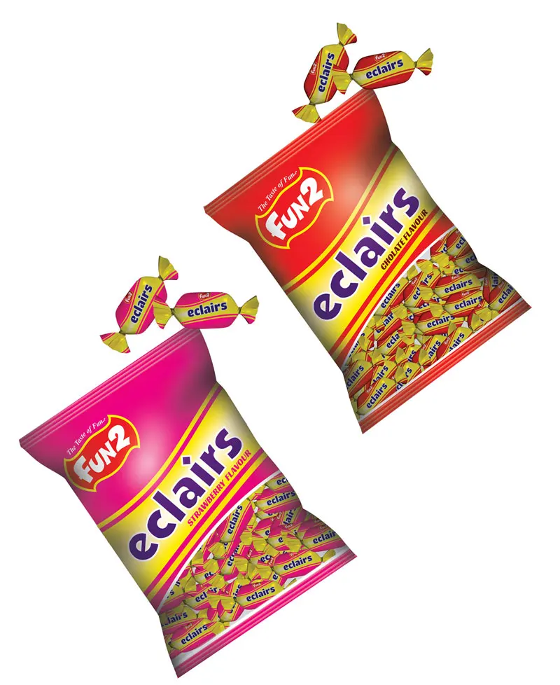 Super Sweet Milkey Crem eclairs Chocolate /eclairs toffee manufacturer Candy Wholesale ball Shaped Gummy eclairs Chocolate