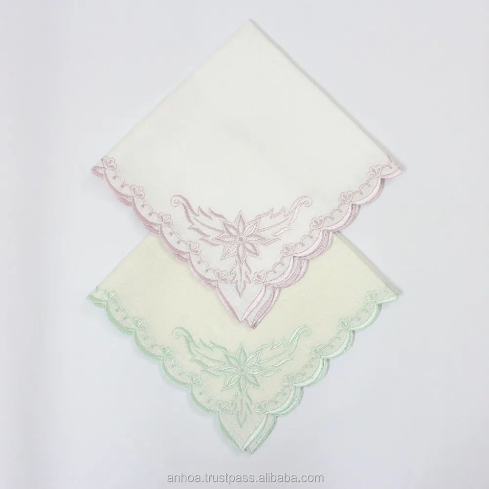 Embroidered Border Linen Napkin