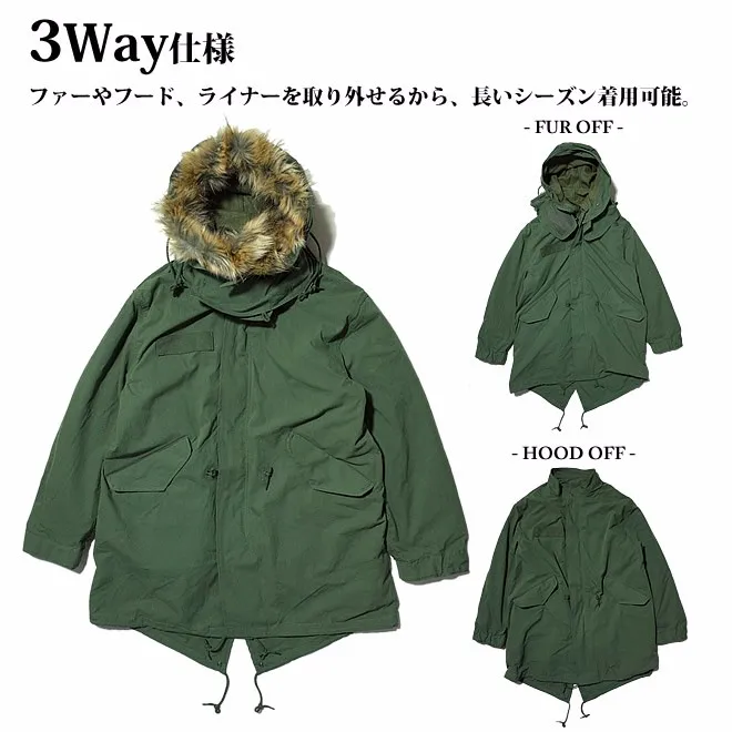 High quality army winter jacket m65 parka with multiple functions