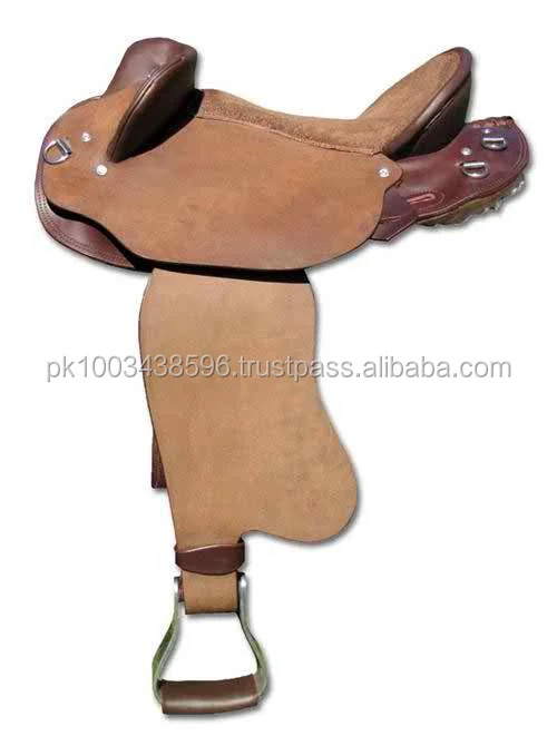 Black / Brown western Treeless Endurance GP all purpose leather saddle for horse