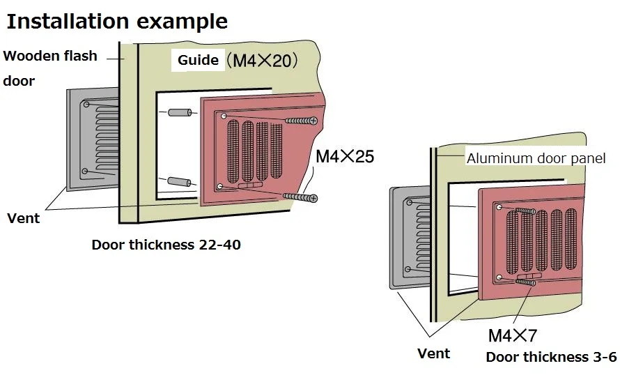 Reliable register and grille for ventilation door window grill design made in Japan