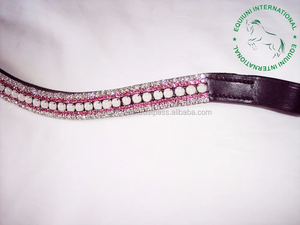 leather crystal browbands