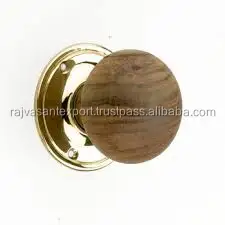 Pair of Victorian Edwardian Reproduction Ebonized Reedbed Wooden Door Knob novelty door knobs cabinet knobs