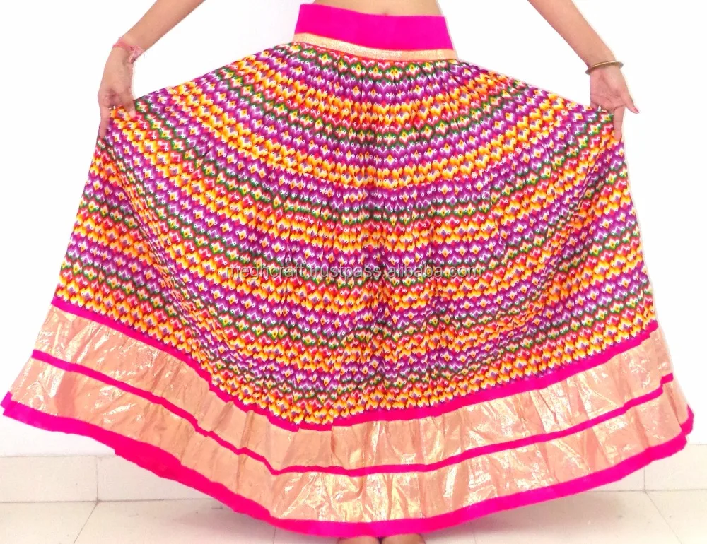 Indian printed skirt - Navratri wear skirt - Wholesale cotton Printed long skirt - dance costume - belly dance dress - Fashion