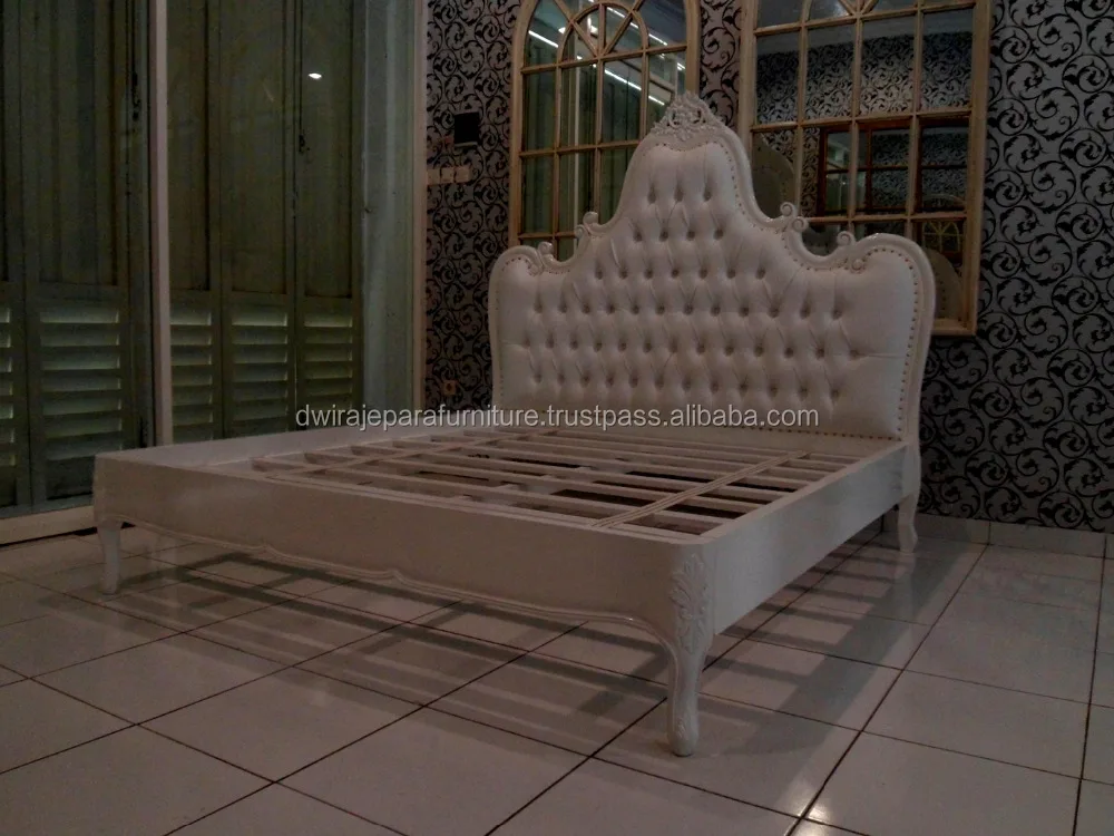 Classical Carved Bedroom Set Furniture Designs - Solid Wood Mahogany Royal Bed Furniture Indonesia