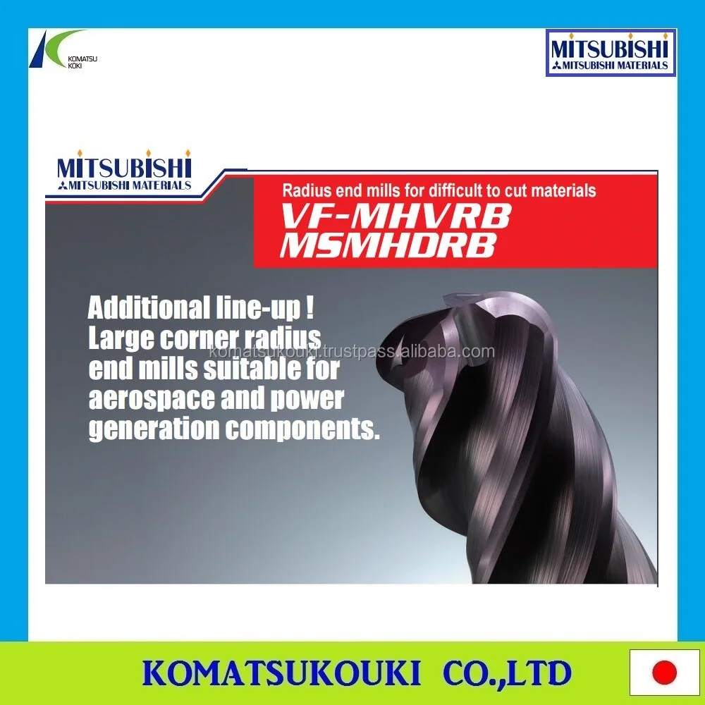 Special and tough Mitsubishi VFMHV/VFMHVRB/VF6MHV/VF6MHVRB, vibration control end mills with irregular helix flutes