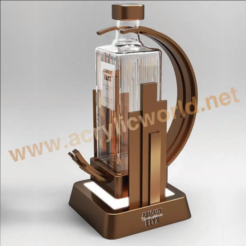 led Acrylic Wine Display/free rotating wine stand