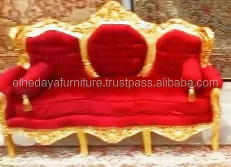 The most popular wholesale Red velvet baroque sofa living room sofas classic baroque royal sofa  with good price