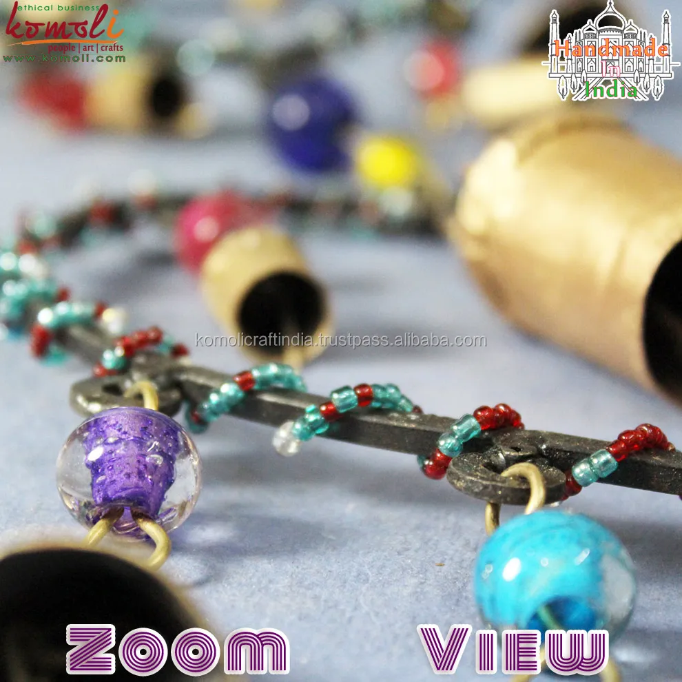 
Beaded heart-shaped theme Iron metal craft wholesale wind chimes for home & garden outdoor 